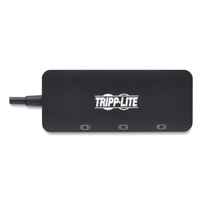 Tripp Lite USB-C DisplayPort Triple Display Adapter, DisplayPort/USB, Black, Ships in 7-10 Business Days (TRPU4443DPMST)