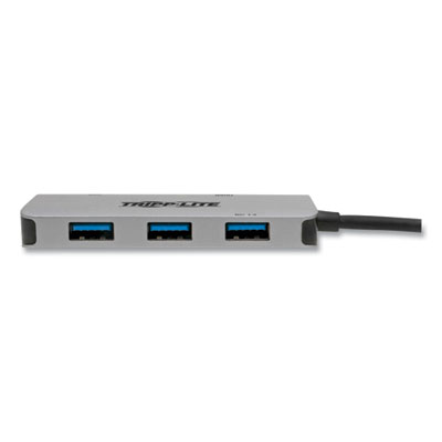 Tripp Lite USB-C Multiport Adapter with 4K HDMI, 3 USB-A Ports, and 100 W PD Charging, HDMI, Gray, Ships in 7-10 Business Days (U44406NH3UC)