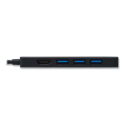 Tripp Lite USB-C Multiport Adapter with 4K HDMI, 3 USB-A Hub Ports, and 100 W PD Charging, HDMI, Black, Ships in 7-10 Business Days (U44406NH3UC2)