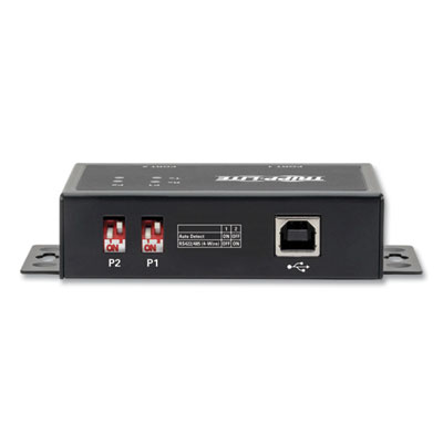 Tripp Lite RS-422/RS-485 USB to Serial FTDI Adapter with COM Retention, Two DB9 (M)/USB-B (F), Black, Ships in 7-10 Business Days (TRPU208002IND)