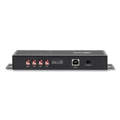 Tripp Lite RS-422/RS-485 USB to Serial FTDI Adapter with COM Retention, Four DB9 (M)/USB-B (F), Black, Ships in 7-10 Business Days (U208004IND)