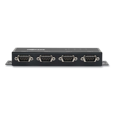 Tripp Lite RS-422/RS-485 USB to Serial FTDI Adapter with COM Retention, Four DB9 (M)/USB-B (F), Black, Ships in 7-10 Business Days (U208004IND)