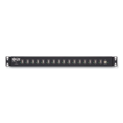 Tripp Lite 16-Port USB Charging Station with Syncing Function, 16 Devices, 13.7 x 21.1 x 4.2, Black, Ships in 7-10 Business Days (U280016RM)