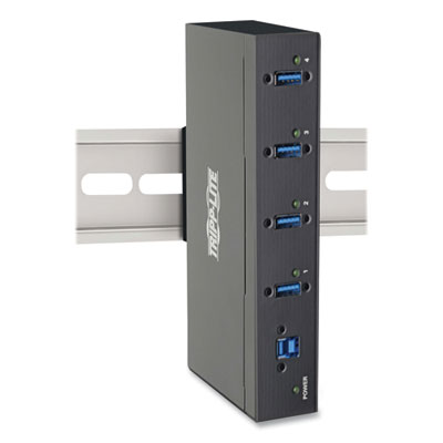 Tripp Lite Industrial-Grade USB 3.0 SuperSpeed Hub, 4 Ports, Black, Ships in 7-10 Business Days (U360004IND)