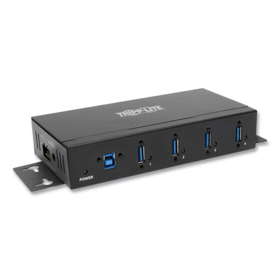Tripp Lite Industrial-Grade USB 3.0 SuperSpeed Hub, 4 Ports, Black, Ships in 7-10 Business Days (U360004IND)