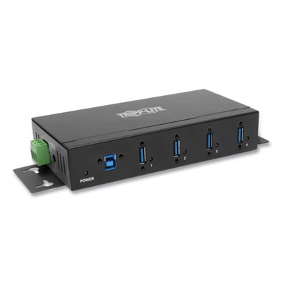 Tripp Lite Industrial-Grade USB 3.0 SuperSpeed Hub, 4 Ports, Black, Ships in 7-10 Business Days (U360004IND)