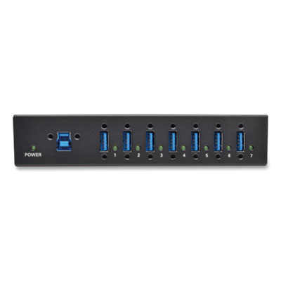 Tripp Lite Industrial-Grade USB 3.0 SuperSpeed Hub, 7 Ports, Black, Ships in 7-10 Business Days (U360007IND)