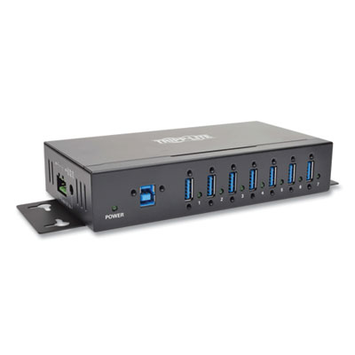 Tripp Lite Industrial-Grade USB 3.0 SuperSpeed Hub, 7 Ports, Black, Ships in 7-10 Business Days (U360007IND)