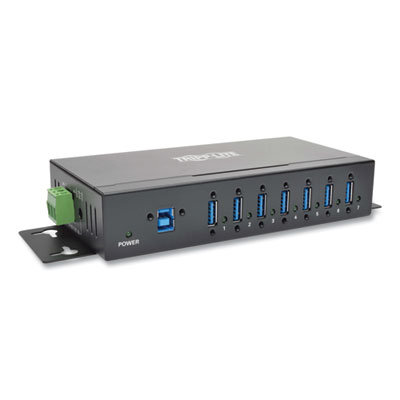 Tripp Lite Industrial-Grade USB 3.0 SuperSpeed Hub, 7 Ports, Black, Ships in 7-10 Business Days (U360007IND)