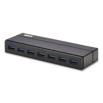 Tripp Lite USB-A Mini Hub with International Plug Adapters, 7 Ports, Black, Ships in 7-10 Business Days (U360007INT)
