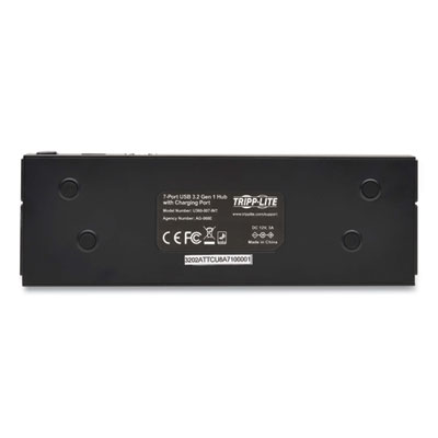 Tripp Lite USB-A Mini Hub with International Plug Adapters, 7 Ports, Black, Ships in 7-10 Business Days (U360007INT)