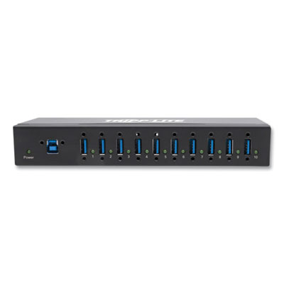 Tripp Lite Industrial-Grade USB 3.0 SuperSpeed Hub, 10 Ports, Black, Ships in 7-10 Business Days (TRPU360010IND)
