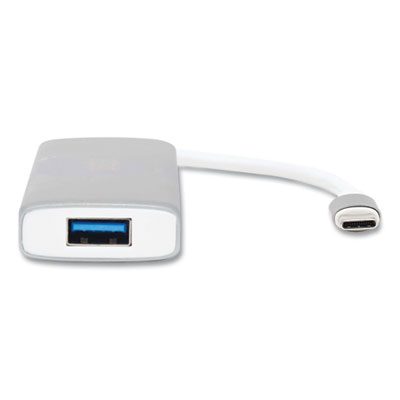 Tripp Lite USB-C Multiport Adapter, 3 Ports, Silver, Ships in 7-10 Business Days (U4600022AMC1)