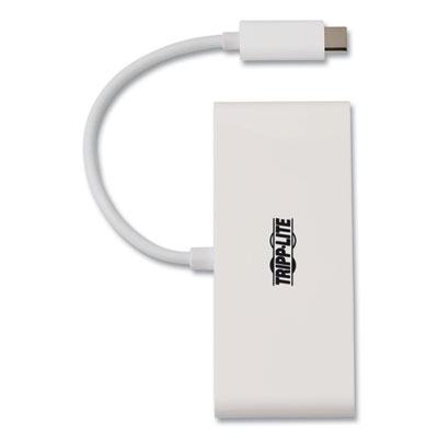 Tripp Lite USB-C Hub with Card Reader, 3 Ports, White, Ships in 7-10 Business Days (TRPU4600033AM)