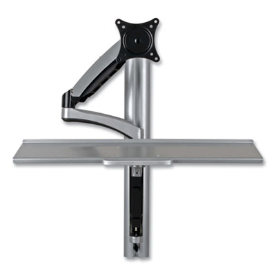 Tripp Lite WorkWise Adjustable-Height Wall-Mount Sit-Stand Workstation, 23.6" x 34.8" x 28.7", Black/Silver, Ships in 7-10 Business Days (WWSS1327RWTC)
