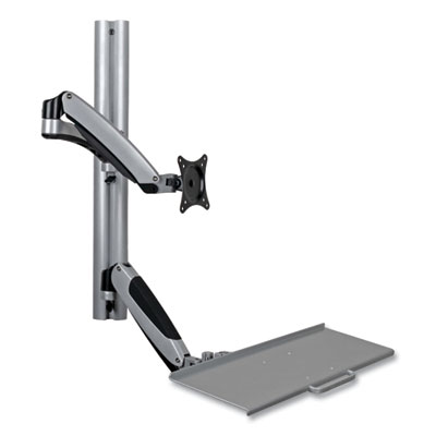 Tripp Lite WorkWise Adjustable-Height Wall-Mount Sit-Stand Workstation, 23.6" x 34.8" x 28.7", Black/Silver, Ships in 7-10 Business Days (WWSS1327RWTC)