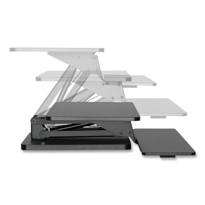 Tripp Lite WorkWise Safe-IT Adjustable-Height Sit-Stand Desktop Workstation, 23.6" to 24.2" x 6.3" to 17.5", BK, Ships in 7-10 Bus Days (TRPWWSSDTAM)