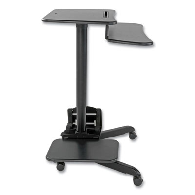 Tripp Lite WorkWise Mobile Standing Desk/Workstation, 23" x 28.2" x 29.5" to 47.2", Black, Ships in 7-10 Business Days (WWSSRDSTC)