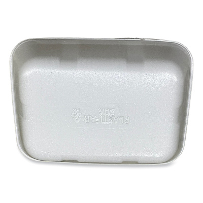 GEN Meat Trays, #20K, 12 x 8.7 x 2.45, White, 125/Carton (GEN20KWH)