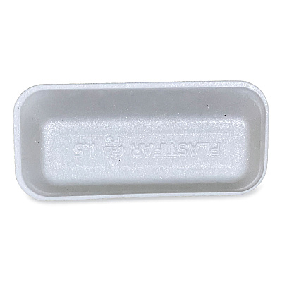 GEN Meat Trays, #1.5, 8.38 x 3.94 x 1.1, White, 1,000/Carton (GEN15WH)