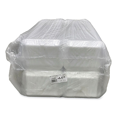 GEN Meat Trays, #4P, 9.5 x 7.19 x 1.2, White, 500/Carton (GEN4PWH)