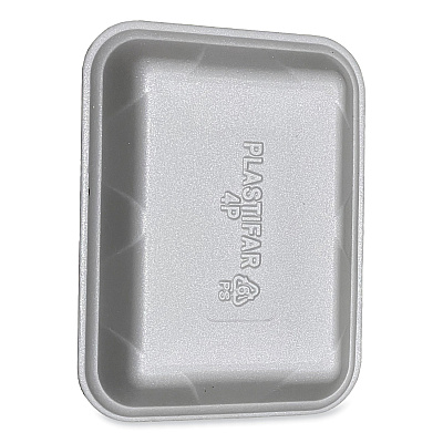 GEN Meat Trays, #4P, 9.5 x 7.19 x 1.2, White, 500/Carton (GEN4PWH)