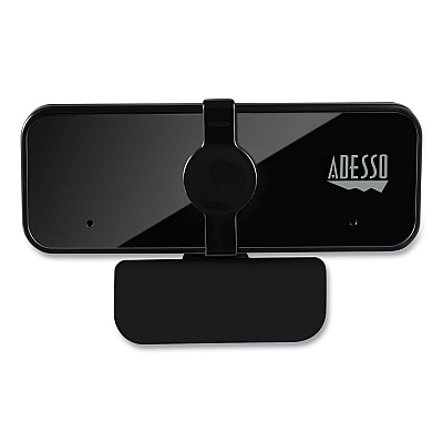 Adesso CyberTrack H6 4K USB Fixed Focus Webcam with Microphone, 3840 Pixels x 2160 Pixels, 8 Mpixels, Black