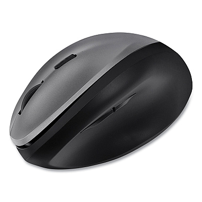 Adesso iMouse A20 Antimicrobial Vertical Wireless Mouse, 2.4 GHz Frequency/33 ft Wireless Range, Right Hand Use, Black/Granite