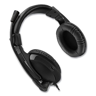 Adesso Xtream H5 Binaural Over The Head Multimedia Headset with Mic, Black