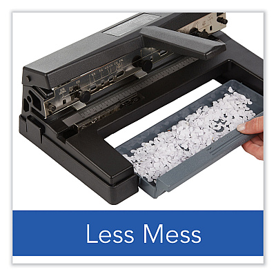 Swingline 40-Sheet Heavy-Duty Two- to Four-Hole Adjustable Heavy-Duty Paper Punch, 9/32" Holes, Black (SWI74450)