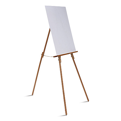 MasterVision Oak Display Tripod Easel, 60" High, Wood/Brass (BVCFLX06203MV)