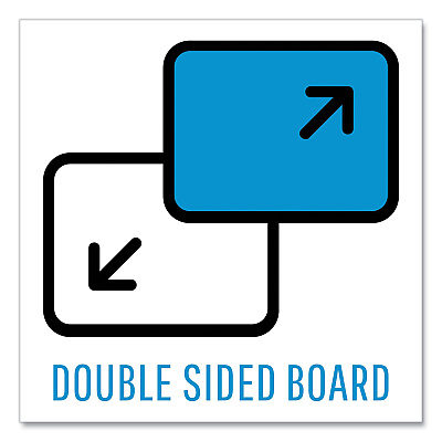 MasterVision Floor Stand Sign Holder, Rectangle, 15 x 11, 66" High, White Surface, Black Steel Frame (BVCSIG07060101)
