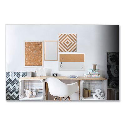 MasterVision Positive Flow Neutrals Message Board Set: (2) Bulletin, (1) Bulletin/Dry Erase, (1) Magnetic Dry Erase, Assorted Sizes (BVCSOR032)