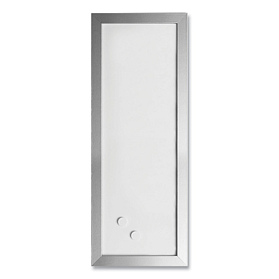 MasterVision Positive Flow Metallic Silver Message Board Sets, (2) Bulletin, (2) Magnetic Dry Erase, Assorted Sizes, Silver Frames (BVCSOR035)