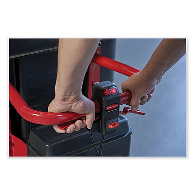 Rubbermaid Commercial Motorized Roto Tilt Truck, 202 gal, 1,000 lb Capacity, Plastic, Black (RCP2173662)