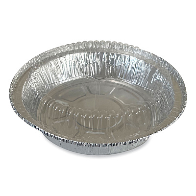 Boardwalk Round Aluminum To-Go Container Lids, Flat Lid, 7", Silver, Paper, 500/Carton (BWKROUND7FLID)