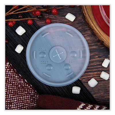 Dart Cold Cup Lids, Fits 8 to 32 oz Cups/Containers, Translucent, 100/Sleeve, 10 Sleeves/Carton (DCC20SL)