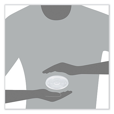 Dart Cold Cup Lids, Fits 8 to 32 oz Cups/Containers, Translucent, 100/Sleeve, 10 Sleeves/Carton (DCC20SL)