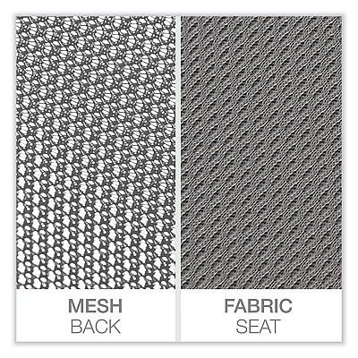 Workspace by Alera Mesh Back Fabric Task Chair, Supports Up to 275 lb, 17.32" to 21.1" Seat Height, Gray Seat, Gray Back (ALEWS42B47)