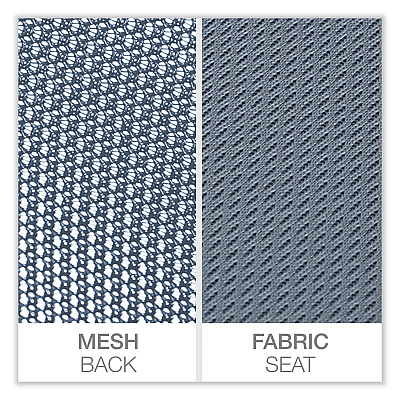 Workspace by Alera Mesh Back Fabric Task Chair, Supports Up to 275 lb, 17.32" to 21.1" Seat Height, Seafoam Blue Seat/Back (ALEWS42B77)