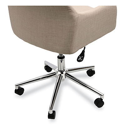 Workspace by Alera Mid-Century Task Chair, Supports Up to 275 lb, 18.9" to 22.24" Seat Height, Cream Seat, Cream Back (ALEWS4251)