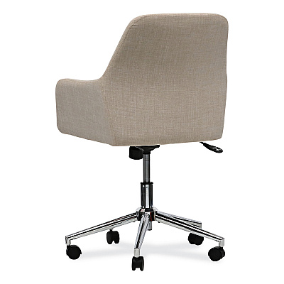 Workspace by Alera Mid-Century Task Chair, Supports Up to 275 lb, 18.9" to 22.24" Seat Height, Cream Seat, Cream Back (ALEWS4251)