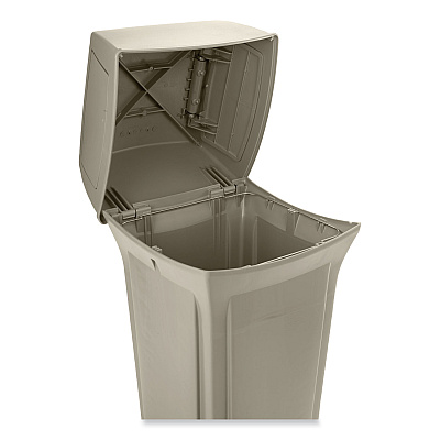 Rubbermaid Commercial Ranger Fire-Safe Container, Two Doors, 45 gal, Structural Foam, Beige (RCP917188BG)