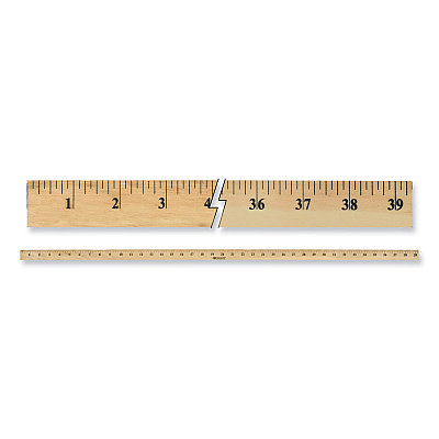 Westcott Wooden Meter Stick, Standard/Metric, 39.5", Clear Lacquer Finish, 12/Box (ACM10431)