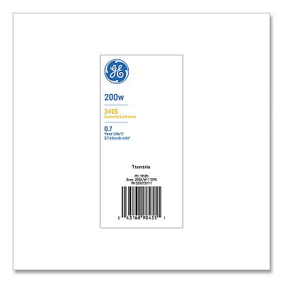 GE Incandescent Basic Bulb, A21, 200 W, Soft White (GEL11585)