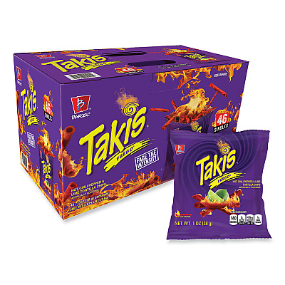 Takis Fuego, 1 oz Bags, 46 Bags/Carton (GRR22002045)