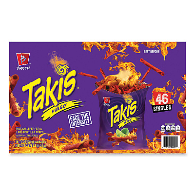 Takis Fuego, 1 oz Bags, 46 Bags/Carton (GRR22002045)