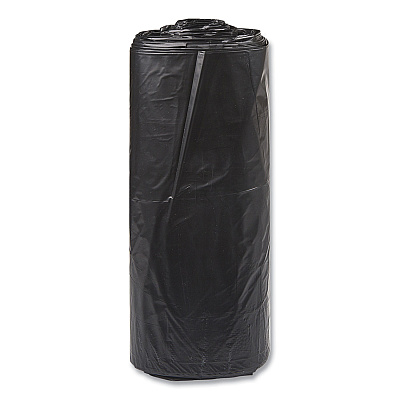Inteplast Group Low-Density Commercial Can Liners, 60 gal, 1.5 mil, 38" x 58", Black, Interleaved Roll, 20 Bags/Roll, 5 Rolls/Carton (IBSSL3858150K)