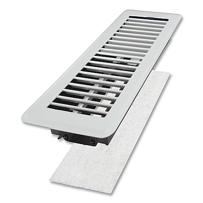 deflecto Electrostatic Register Filter, 4 x 12 x 0.1, White, 12/Pack (DEFRFILT412)