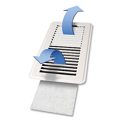deflecto Electrostatic Register Filter, 4 x 12 x 0.1, White, 12/Pack (DEFRFILT412)